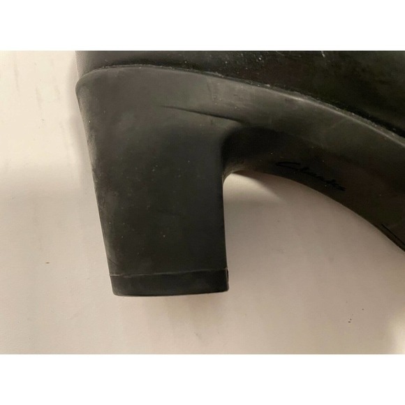 CLARK ARTISON SHOE BOOTIES BLACK LEATHER WOMENS SIZE 6 - Picture 8 of 9